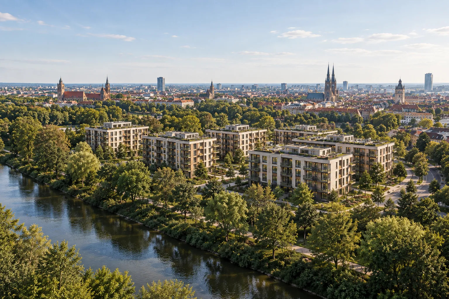 Panorama Wrocławia widziana z inwestycji NOMA